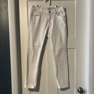 LOFT White Curvy Skinny Jeans